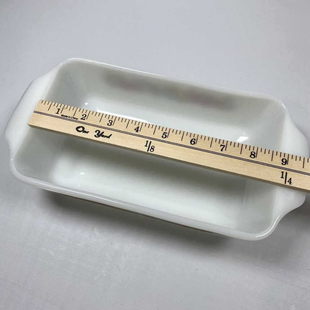 VTG Anchor Hocking Fire King Vegetable Fruit Pattern 1 qt. Loaf/Casserole Dish - Picture 5 of 9